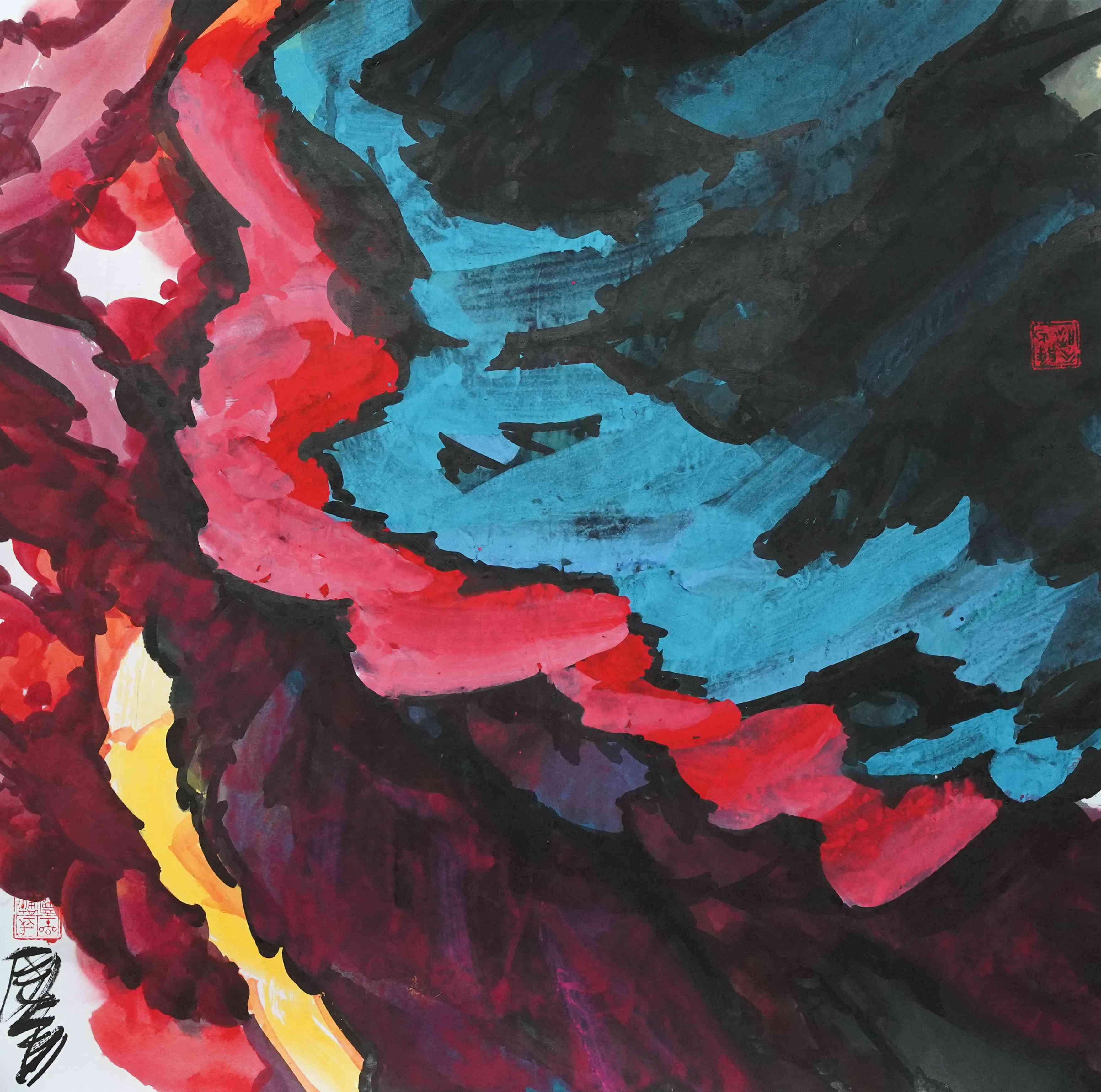 《蒼姿艷容》68×68cm 