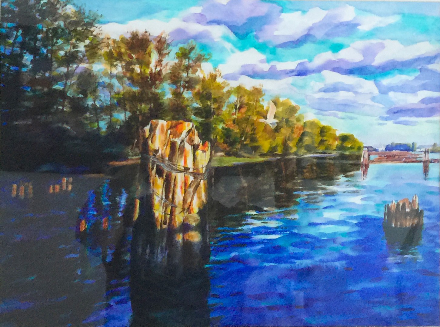 《初晴》40×50cm 水彩 2016年